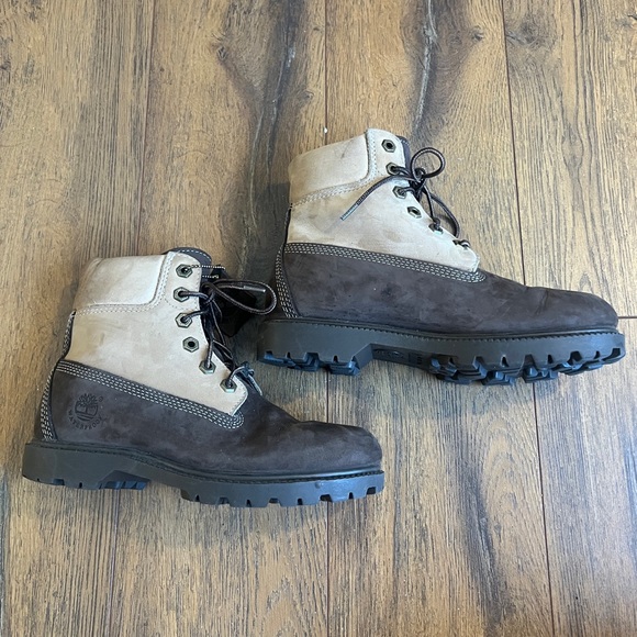 Timberland Two Tone Brown Waterproof Boots Size 7M - Picture 5 of 16